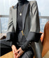 Contrast Lapel Sharp Tailored Jacket
